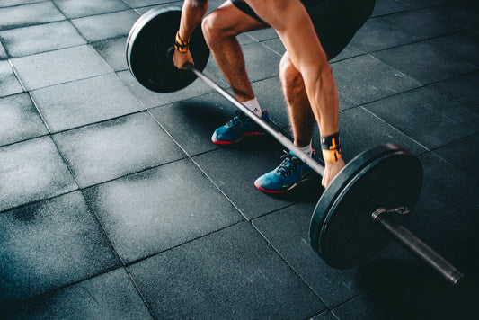 man doing barbell exercise